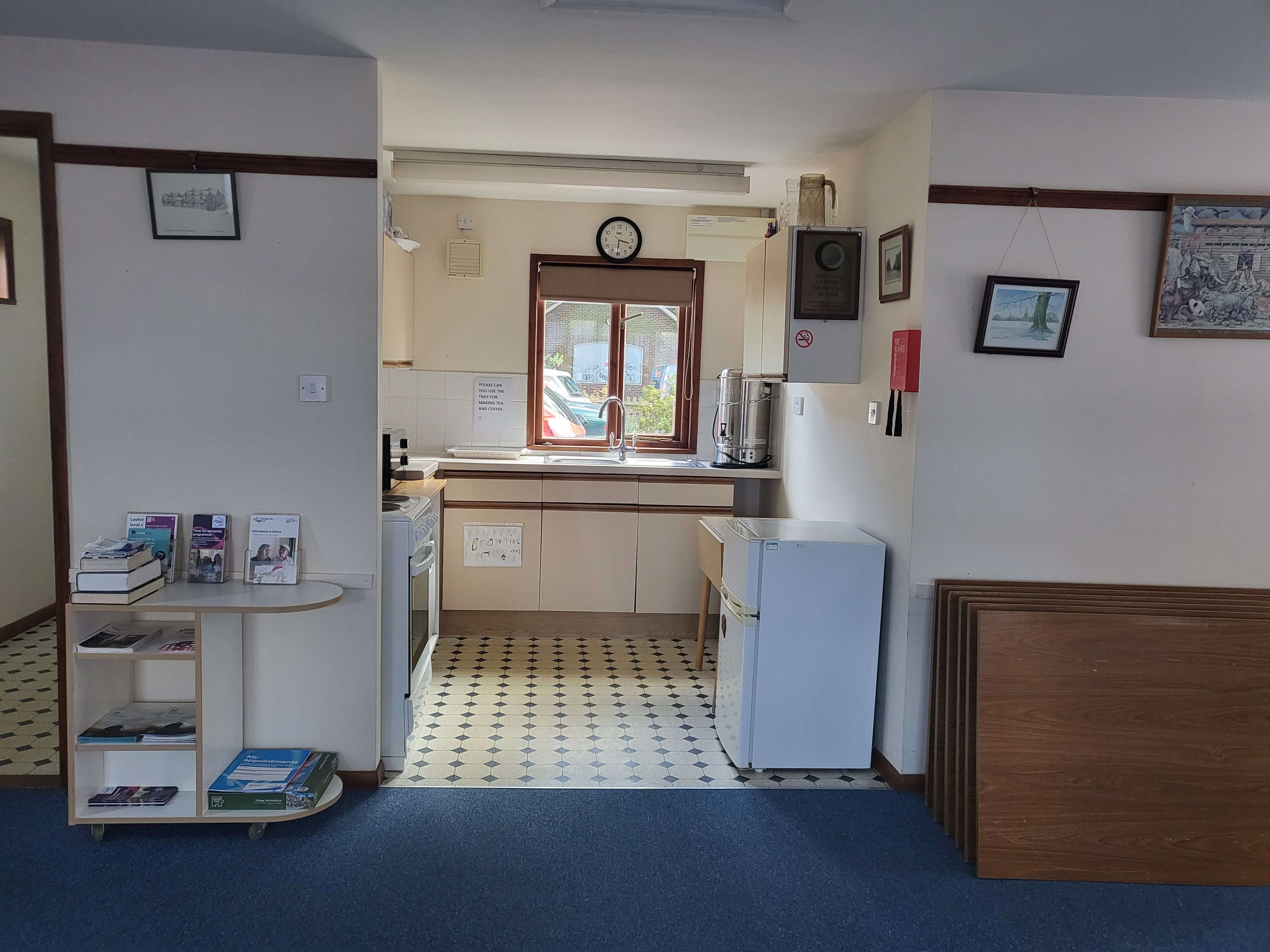 A view of the main Ark Room, with kitchenette.